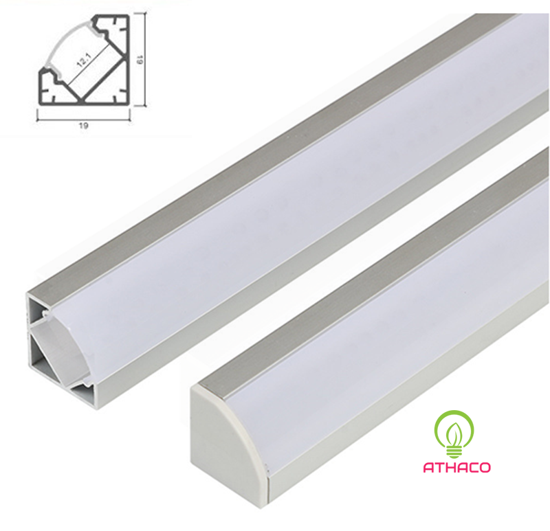 Đèn led thanh nhôm định hình V1919 lắp góc