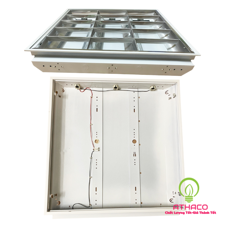 Máng đèn led âm trần 600x600 3 bóng tuýp 0M6 