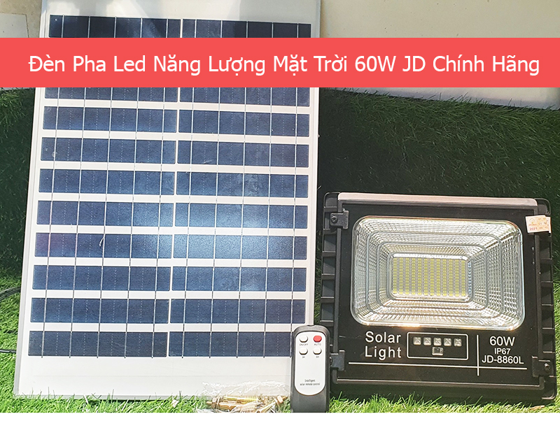Đèn Pha Led Năng Lượng Mặt Trời 60W JD