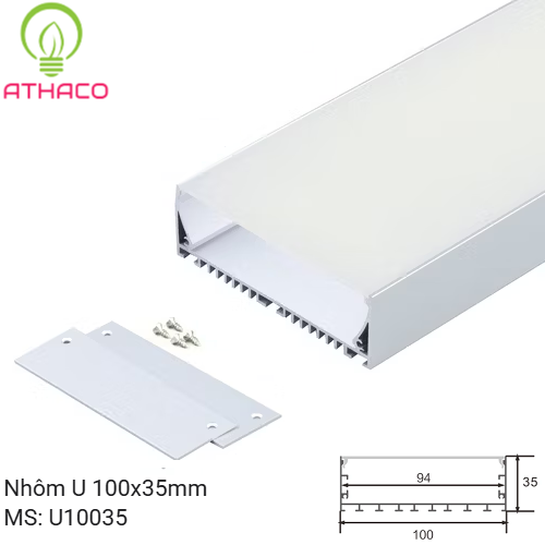 Thanh nhôm chữ U 10035 LED Profile